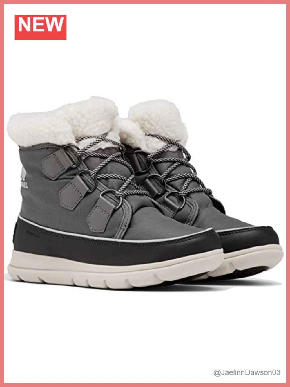 Women's Waterproof Nylon Lace-Up Winter Snow Boots Ankle Mid-Calf
